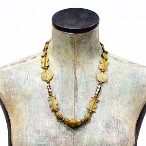 VTG Old African Trade Bead Tribal Ethnic Necklace